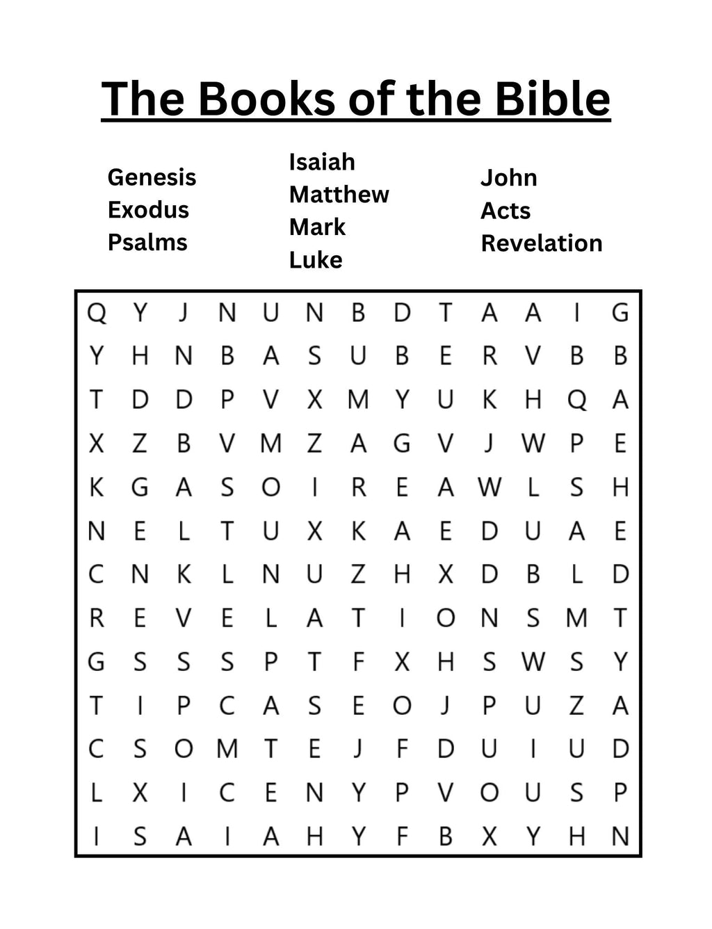 Kids Bible Word Search (Physical Copy)