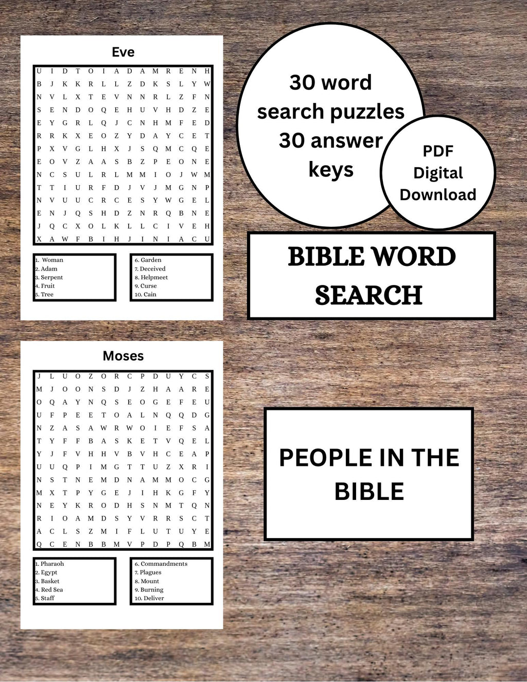 Bible Word Search | People of the Bible Puzzle
