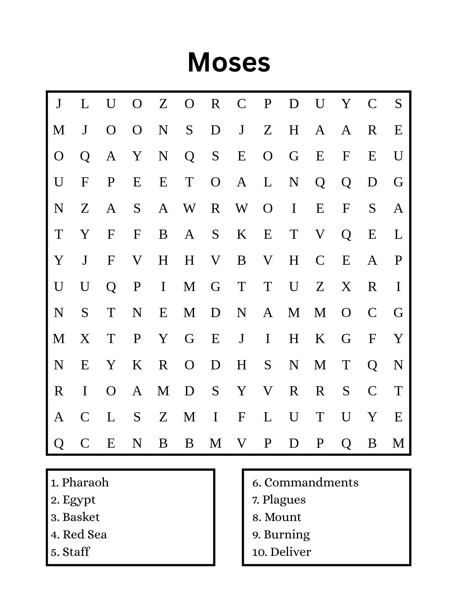 Bible Word Search | People of the Bible Puzzle